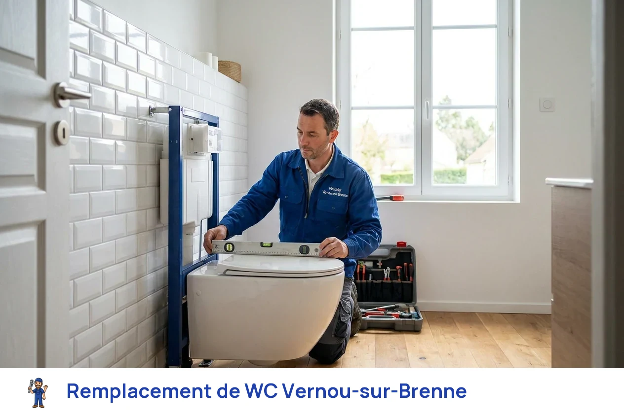 Remplacement de WC à Vernou-sur-Brenne